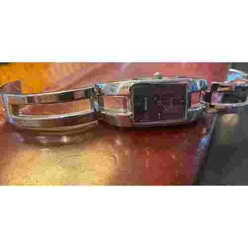 Women's 20mm Silver Tone Kimio Watch K1601L Bracelet Band Thick Crystal