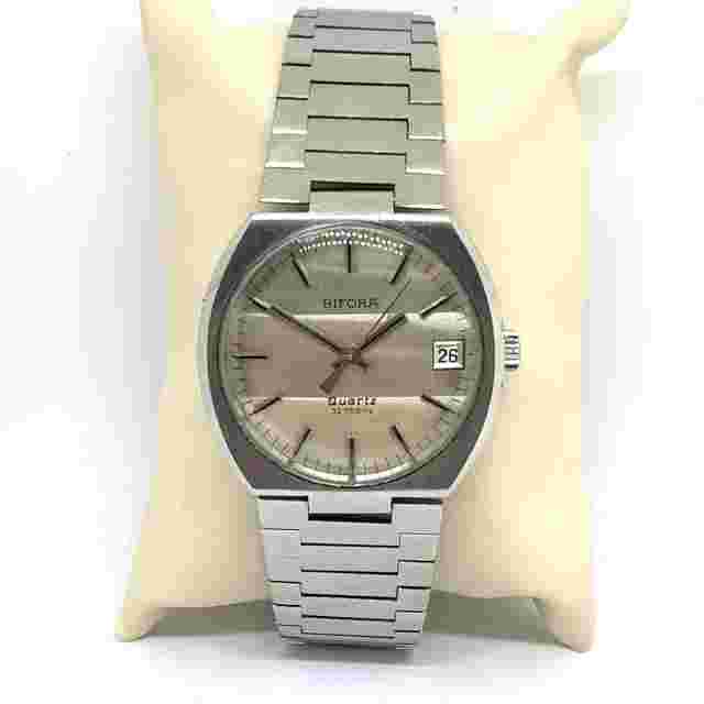 Vintage watch Rare Bifora quartz with B12 32768Hz movement