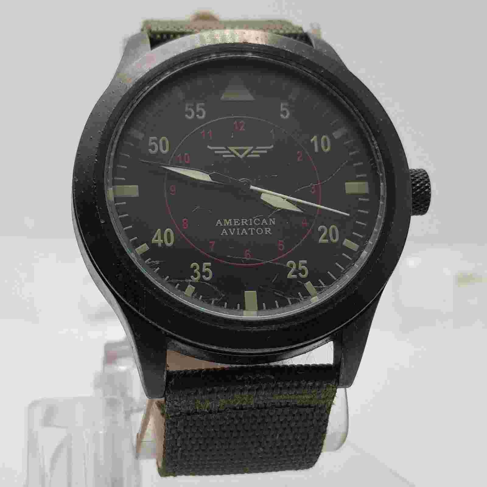 AMERICAN AVIATOR Quartz Watch Water Resistant 30m Fast Shipping....NEW BATTERY