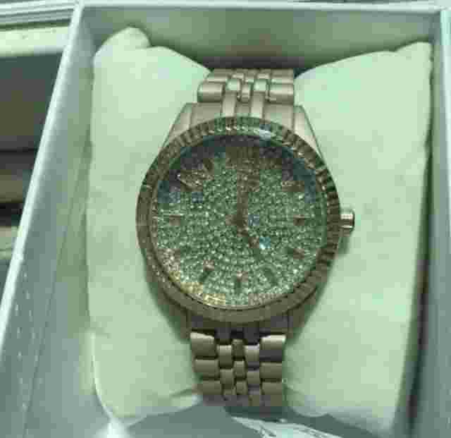 PICARD WATCH, GOLD PLATED BEZEL AUSTRIAN CRYSTAL FACE