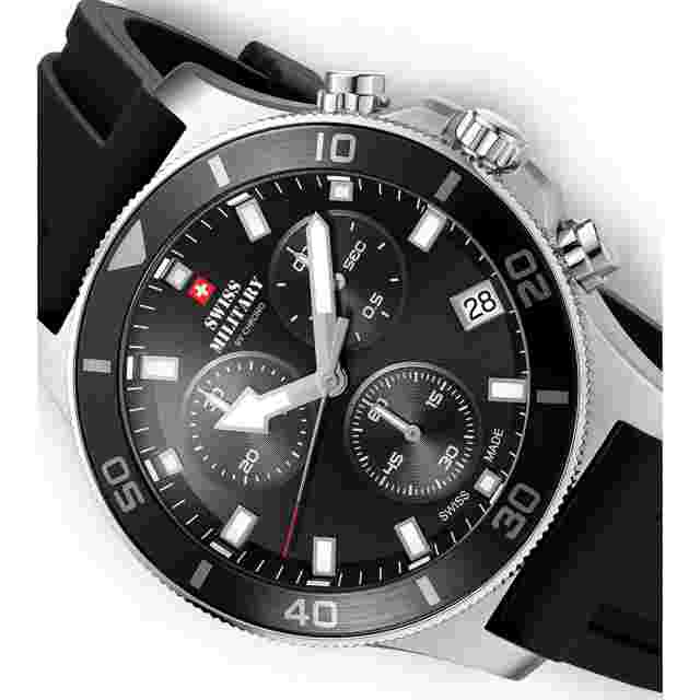 SWISS MILITARY SM34067.07 Swiss Sports Chronograph Rubber Strap Men's Watch