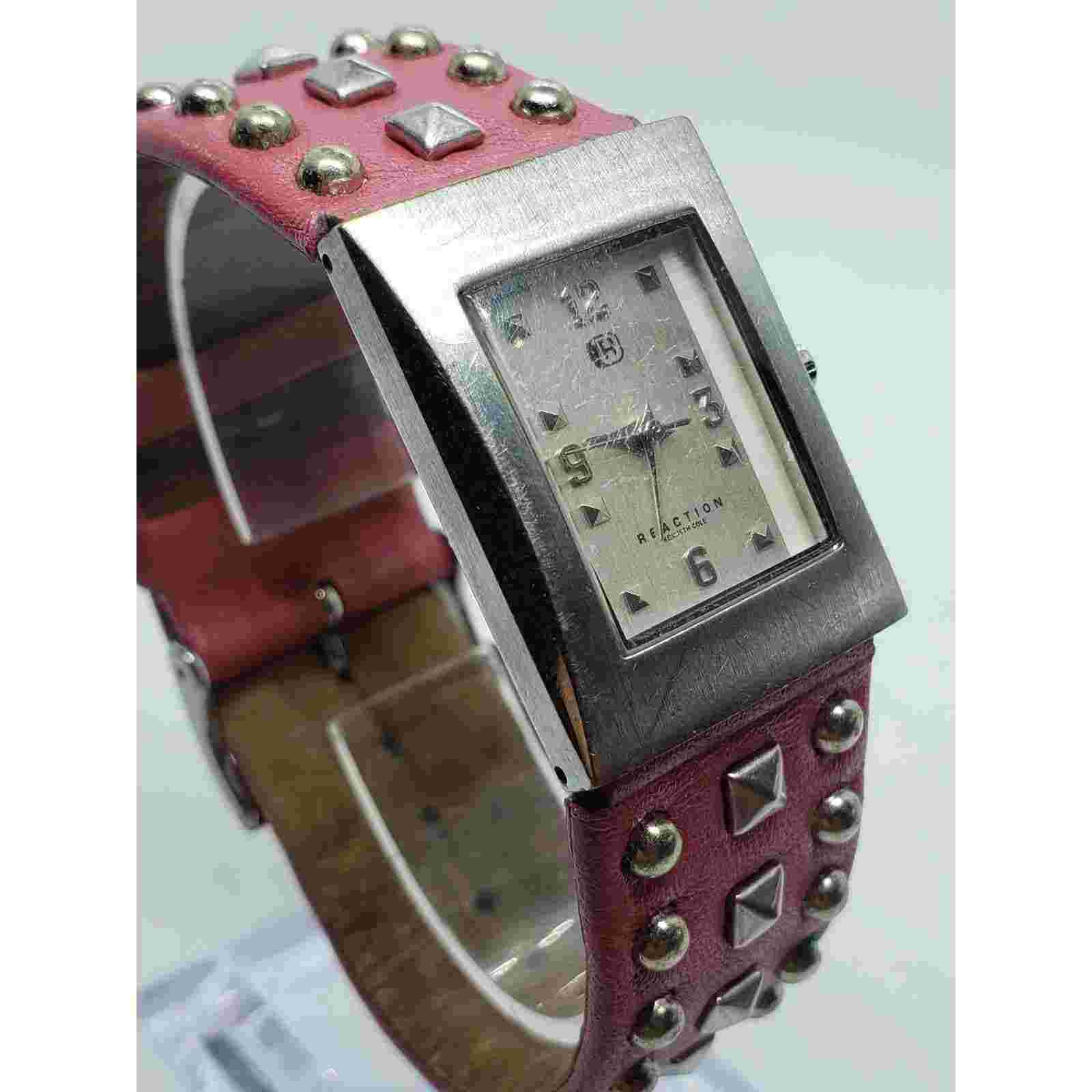 Kenneth Cole  Reaction A126-04 RK2088. Pink studded band, Working watch