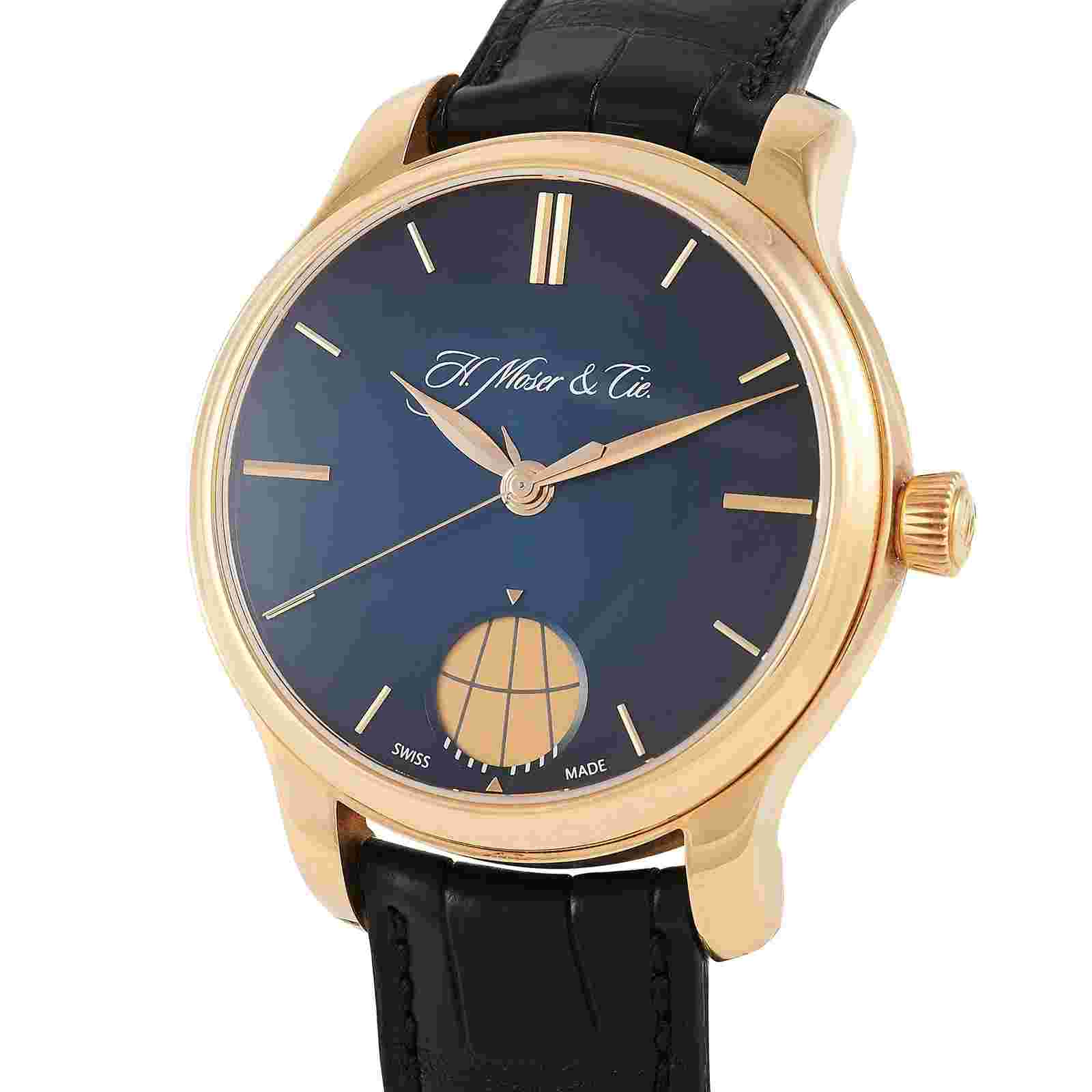 *very Rare* H. Moser & Cie 18k Rose Gold Endeavour Moon Watch 1348-0100 Full Set
