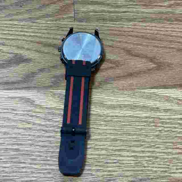 Izod IZO9106 Men's Black/Red Silicone Band Analog Black Dial Quartz Wrist Watch