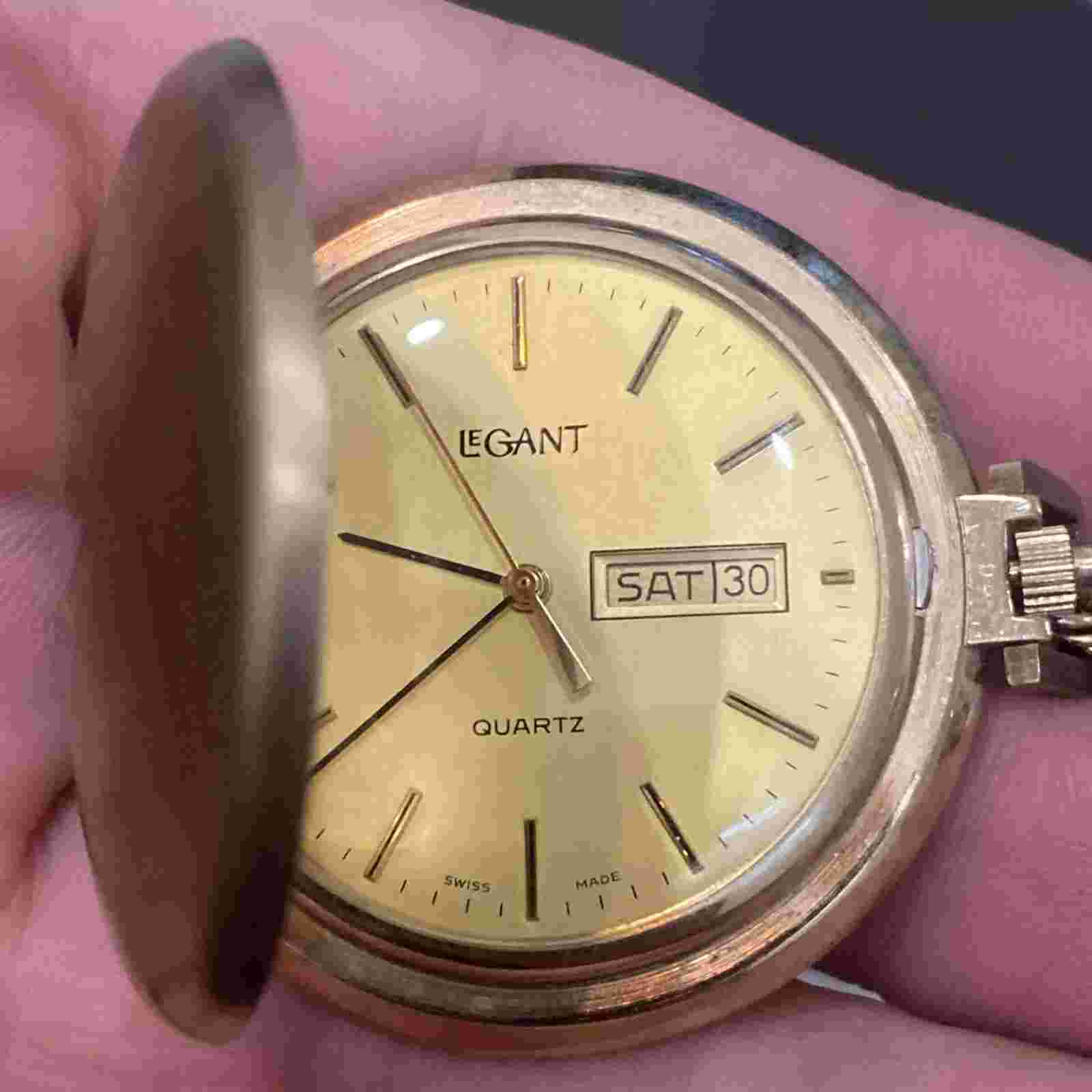 SWISS MADE ‘LE GANT’ 17  POCKET WATCH WORKING