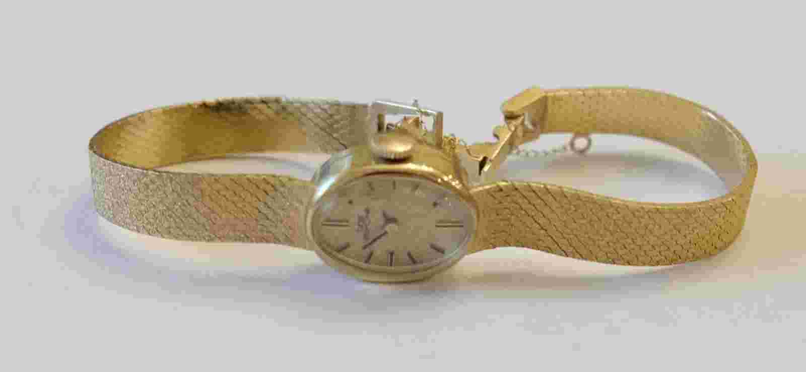 Vintage Ladies Glycine Manual Wind 14k 20g Gold Watch - Scrap / Wear