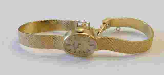 Vintage Ladies Glycine Manual Wind 14k 20g Gold Watch - Scrap / Wear