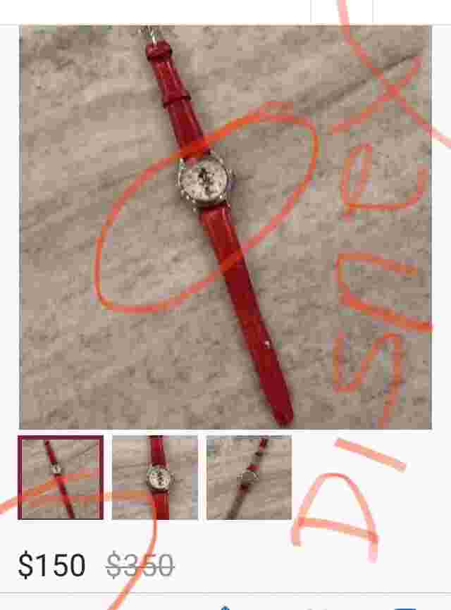 ⏰  Vintage Disney Time Works Mickey Mouse Watch Quartz 26mm NOT Tested  🐭🎁
