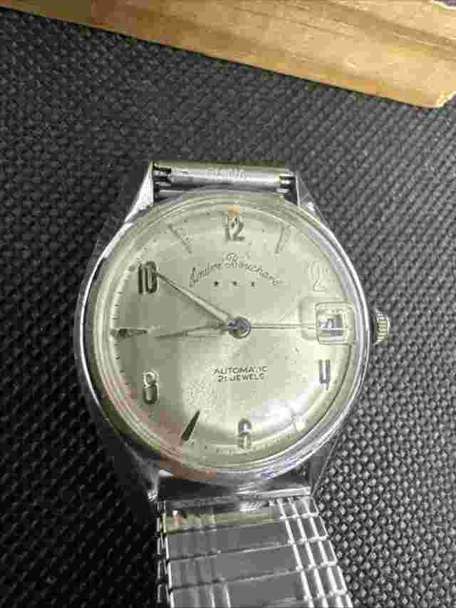 Old  ANDRE BOUCHARD 21 Jewels Men’s Wristwatch W/Date -⌚️⏱️ Mechanical Elegant
