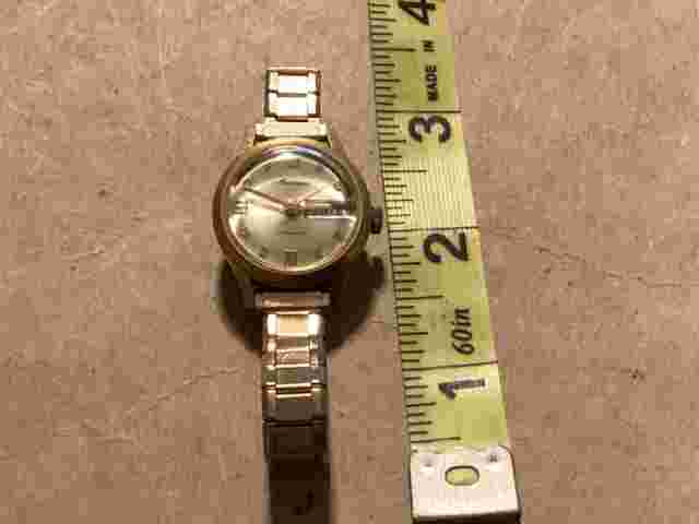 Ladies American Watch Datomatic - Automatic - Silver Face & Gold Band -