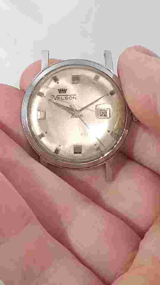 🔥 Vintage! NELSON " 21 JEWELS! - Mechanical Wristwatch Head - NO RESERV ACUTION