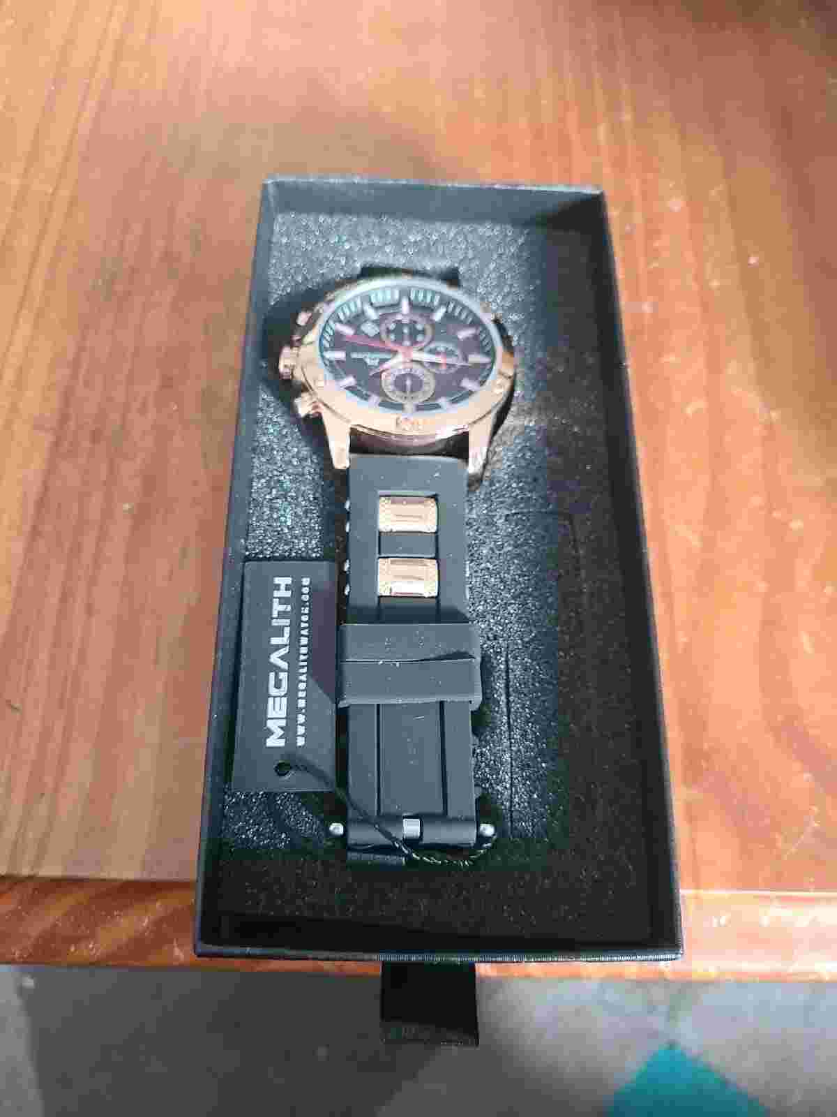 Megalith Luxury Mens Sports Watch Chronograph Waterproof Calendar Date Quartz UK