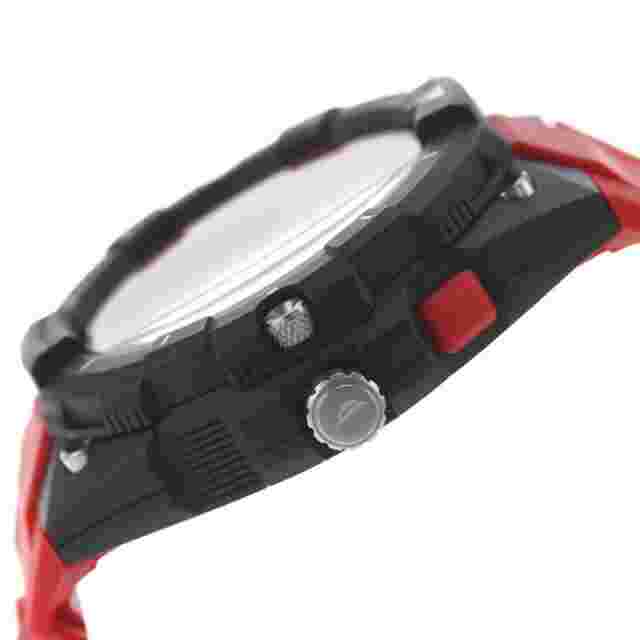 Nautica Coronado Bay NAPCNS406 Quartz Watch Black Dial Red Band