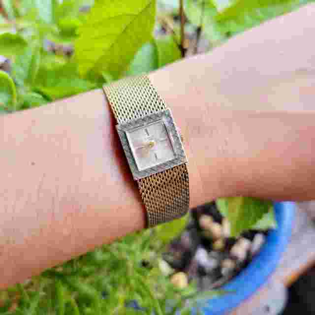 Vintage Swiss Germinal Voltaire 17 Jewels Classic Gold Bronze Womens Watch