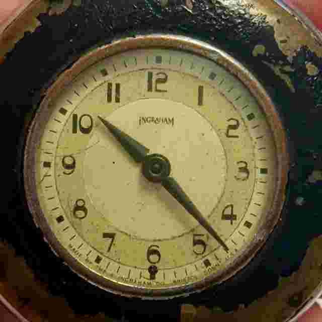 Vintage 1940s E Ingraham Pocket Watch For Parts Restoration Collectors TICKS