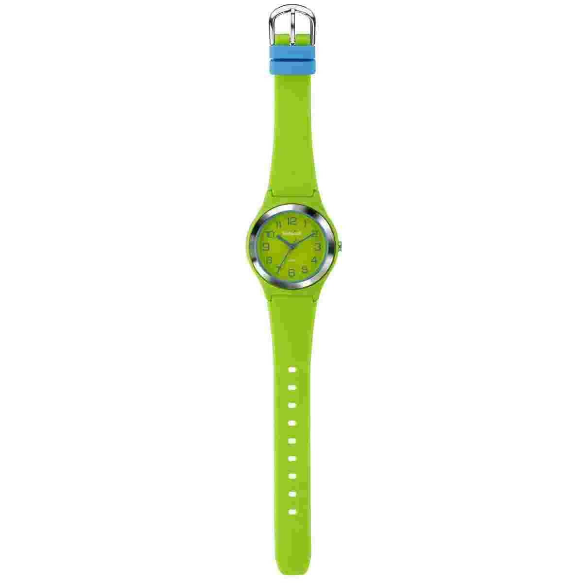 SINAR Youth Watch Wrist Analog Quartz Boys Silicone Band XB-48-13 Green Blue