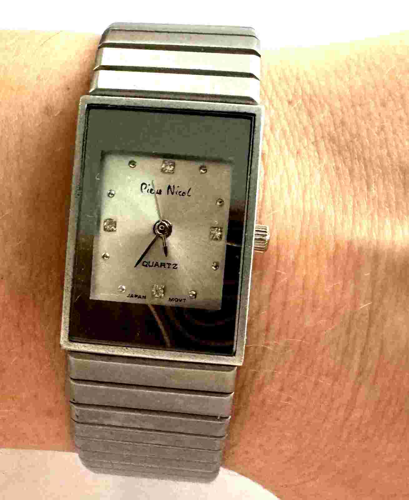 Pierre Nicol Quartz Wrist Ladies Watch Japan Movement Silver Tone Runs