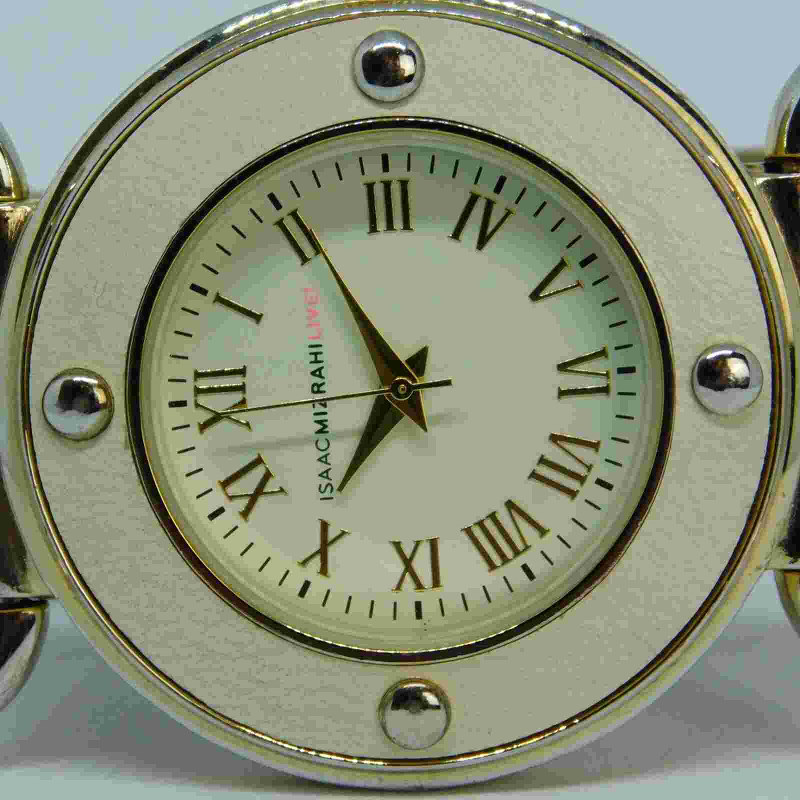 ISAAC MIZRAHI LIVE! IMZ183 Genuine Leather Quartz Women's Watch New Battery