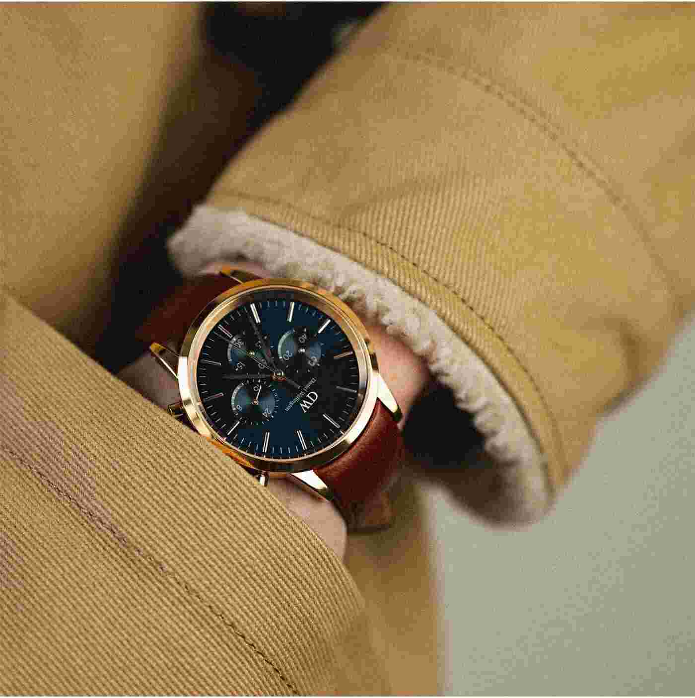 Daniel Wellington Watch Iconic Chronograph 42 St Mawes Arctic Rose Gold