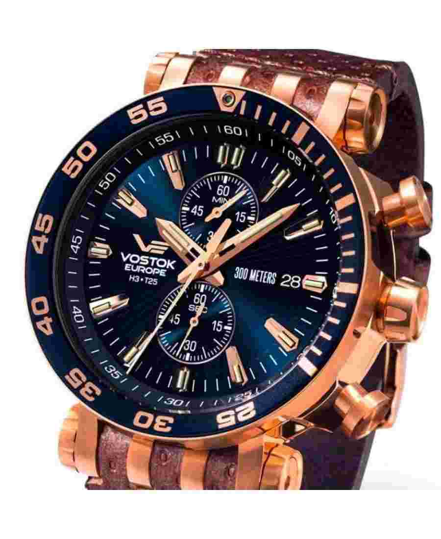 Vostok-Europe ENERGIA 2 Mens Chrono Watch VK61-575B590