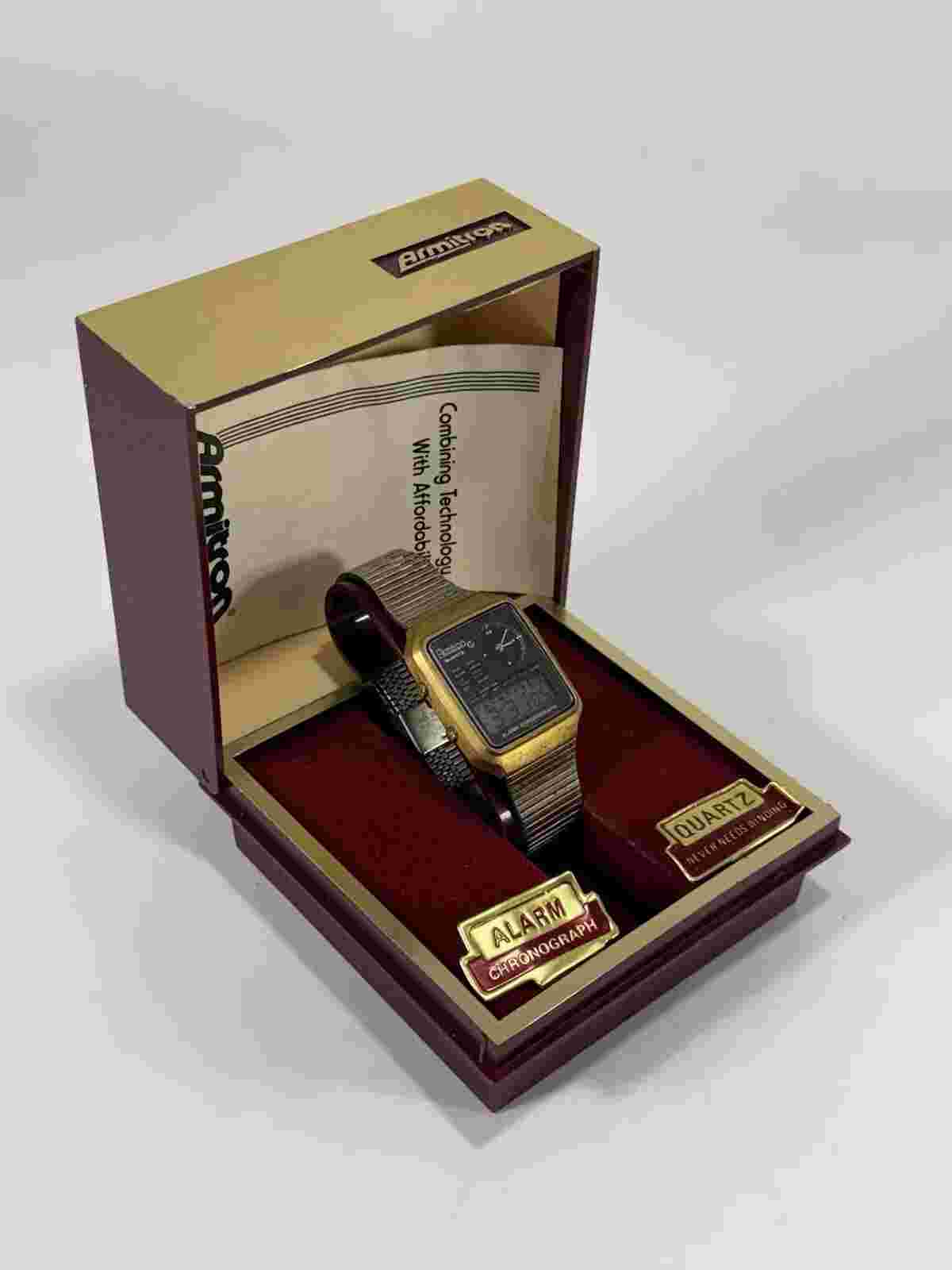 Vintage Armitron 20/3100 Men's Alarm Chronograph Digi-Ana Wristwatch in Box