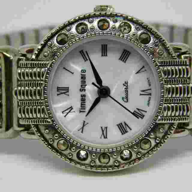 Times Square 5254QB Marcasite's Quartz Women's Watch Sz. 6 1/4" New Battery