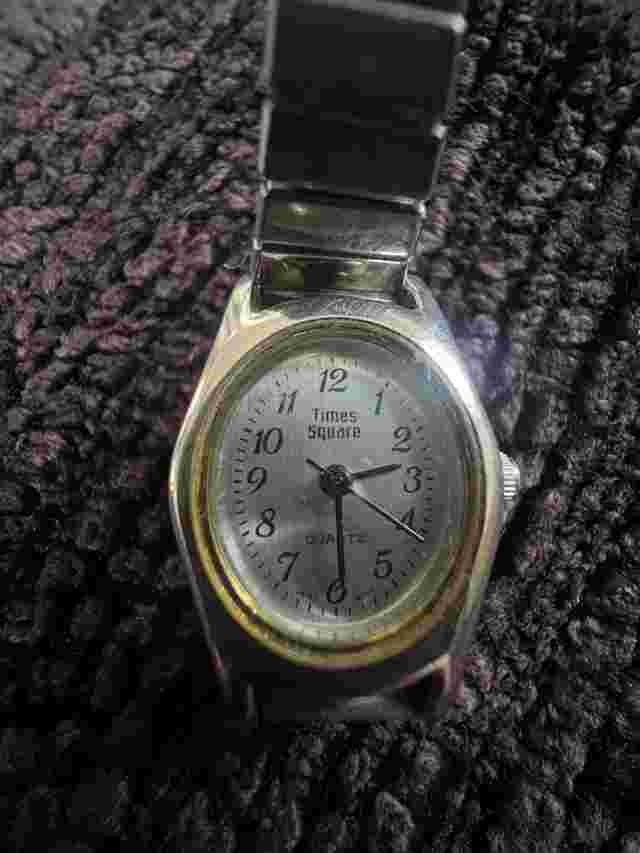 Times Square Quartz FADA Industries Inc.2 Tone Women's Stretch Band Watch
