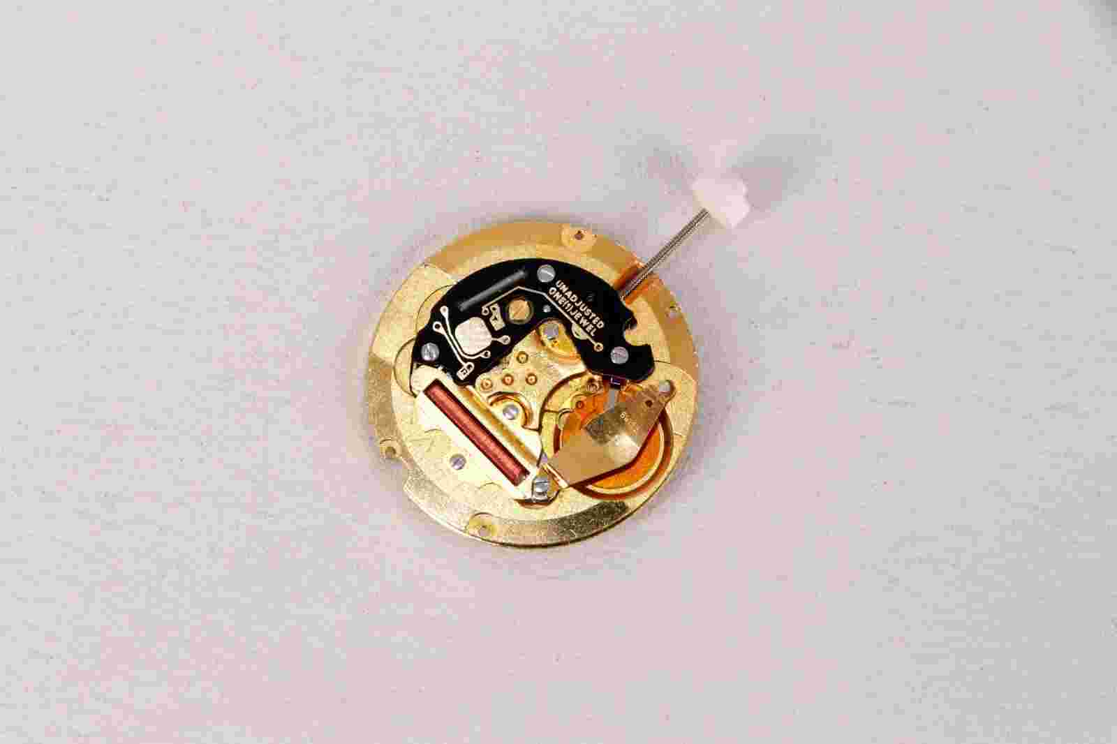 Original Swiss-Made Ronda 3975 Quartz Movement – White Date Disk at 6.