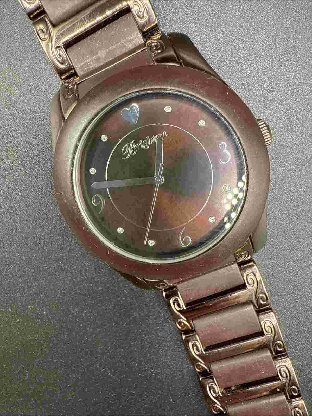 BRIGHTON Working Brooklyn Brown Bronze Tone Watch 7”  J129