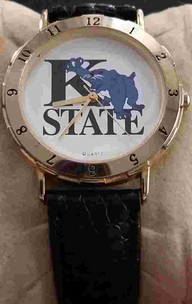 Vintage Nelsonic Kansas State Quartz Seiko Watch NO1000 Black Band New Battery