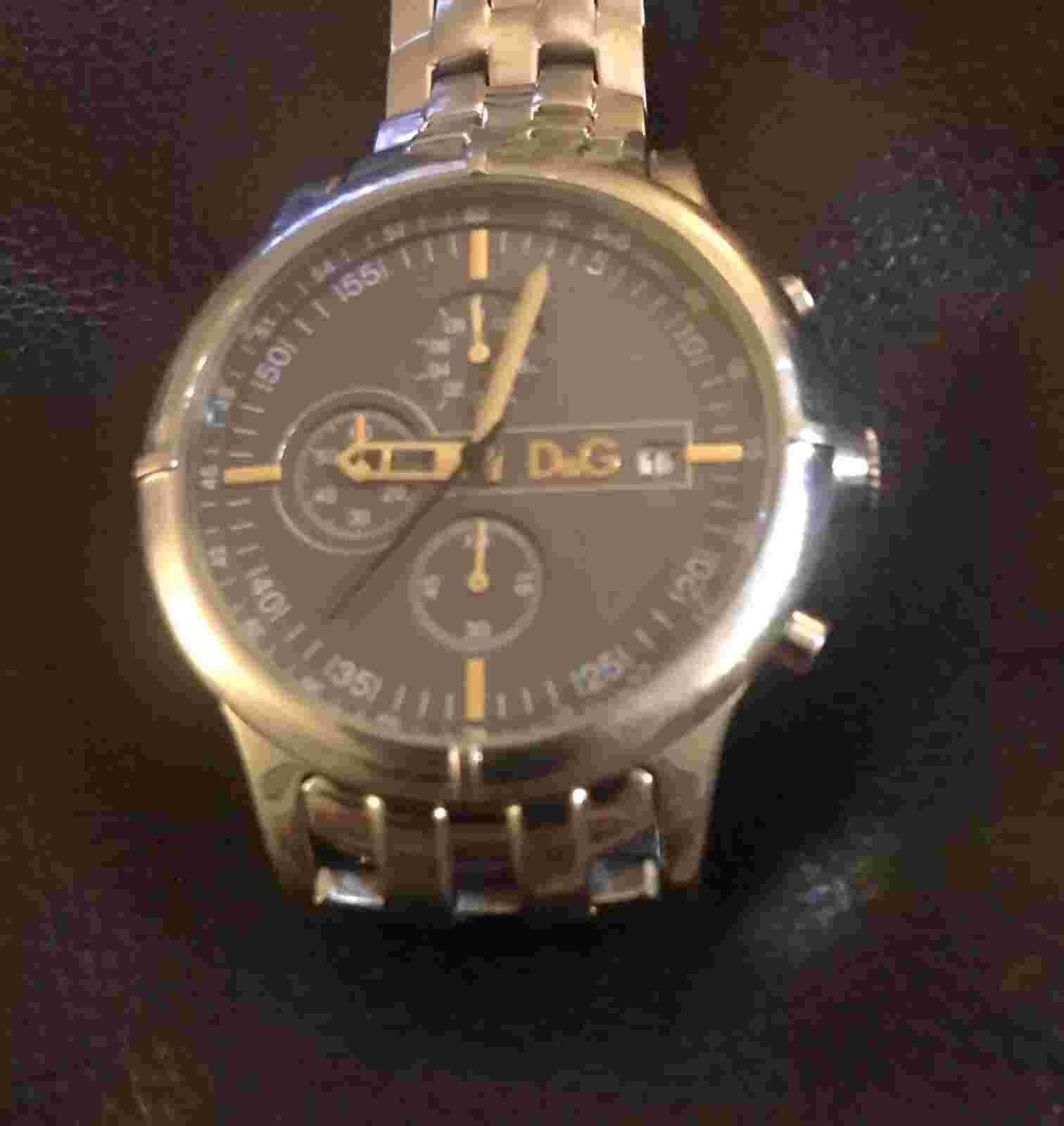 DOLCE & GABBANA MEN'S WATCH D&G Gray Face DW0480 7”