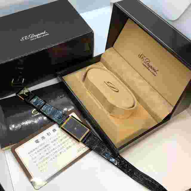ICONIC S.T. DUPONT PARIS LAQUE DE CHINE WATCH LUXURY UNISEX SWISS 90s Original