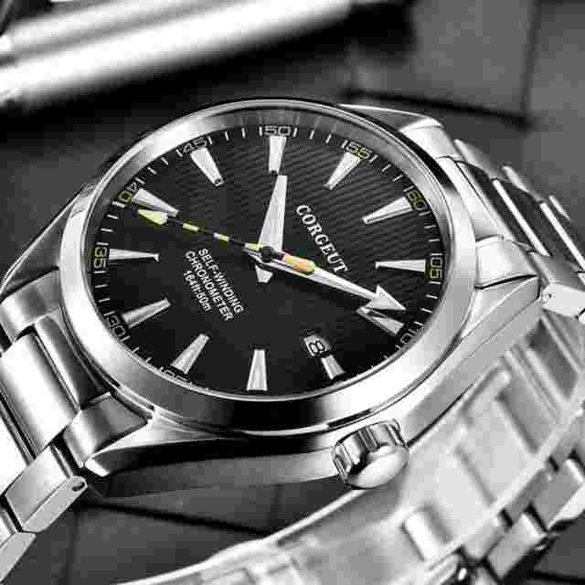 41mm Corgeut stainless steel sapphire glass NH35A automatic movement mens watch