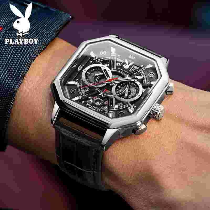 Playboy Watch Multi-Function Quartz Watch Men's New Watch