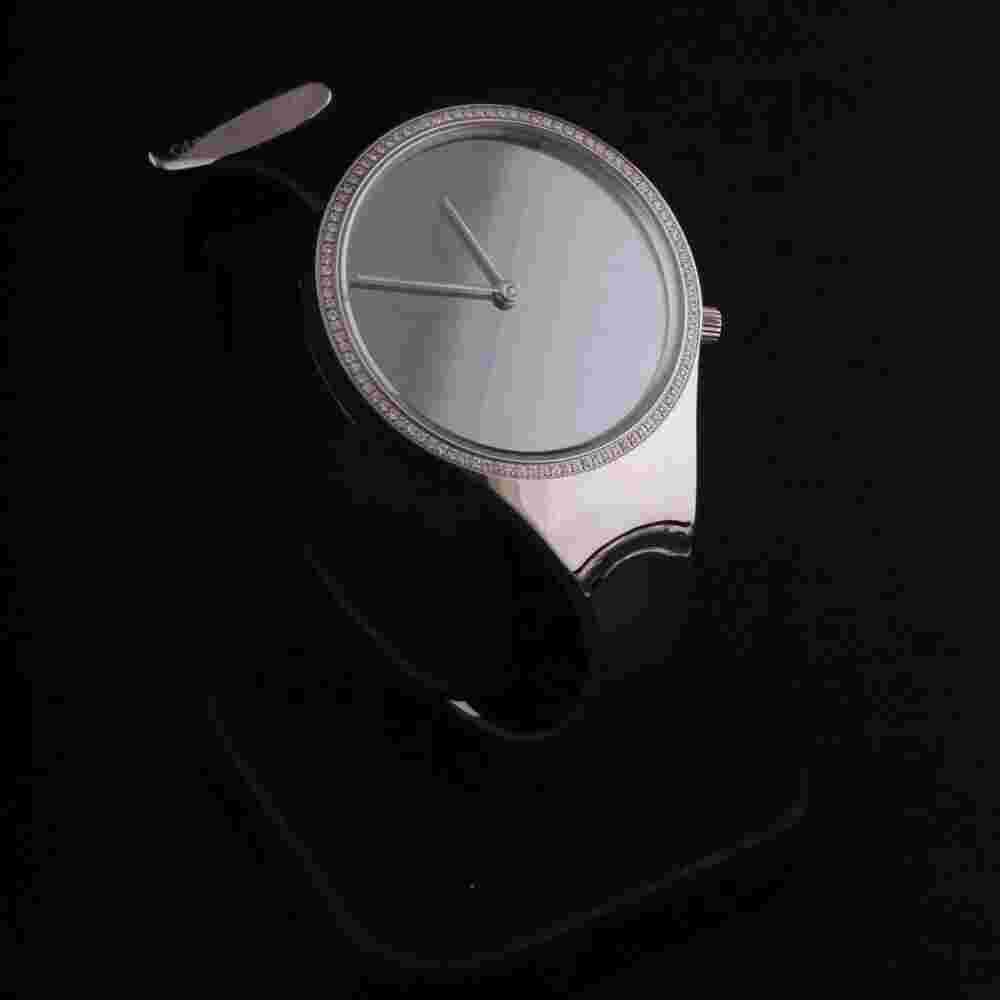 Georg Jensen Bangle Watch # V3L-ST01. Mirror. Diamonds. Ladies. Vivianna Torun.