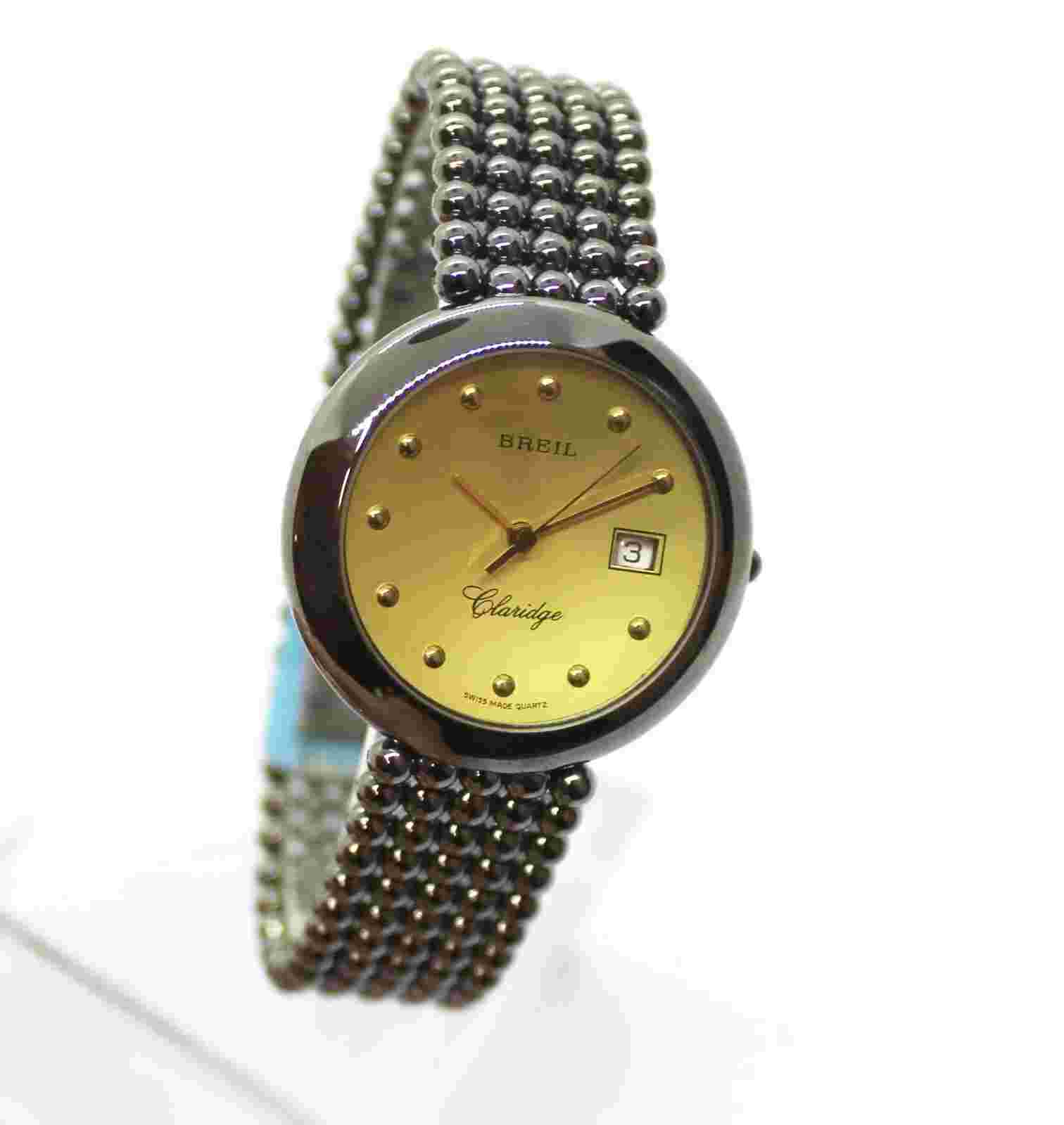 Quartz Watch Women Breil Claridge 3103 in Burnished Steel with Date