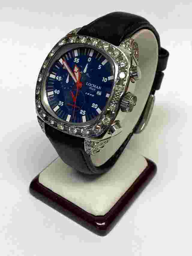 LOCMAN Italy 1970 HI-TECH Chronograph Stainless Steel with Diamonds Men's Watch