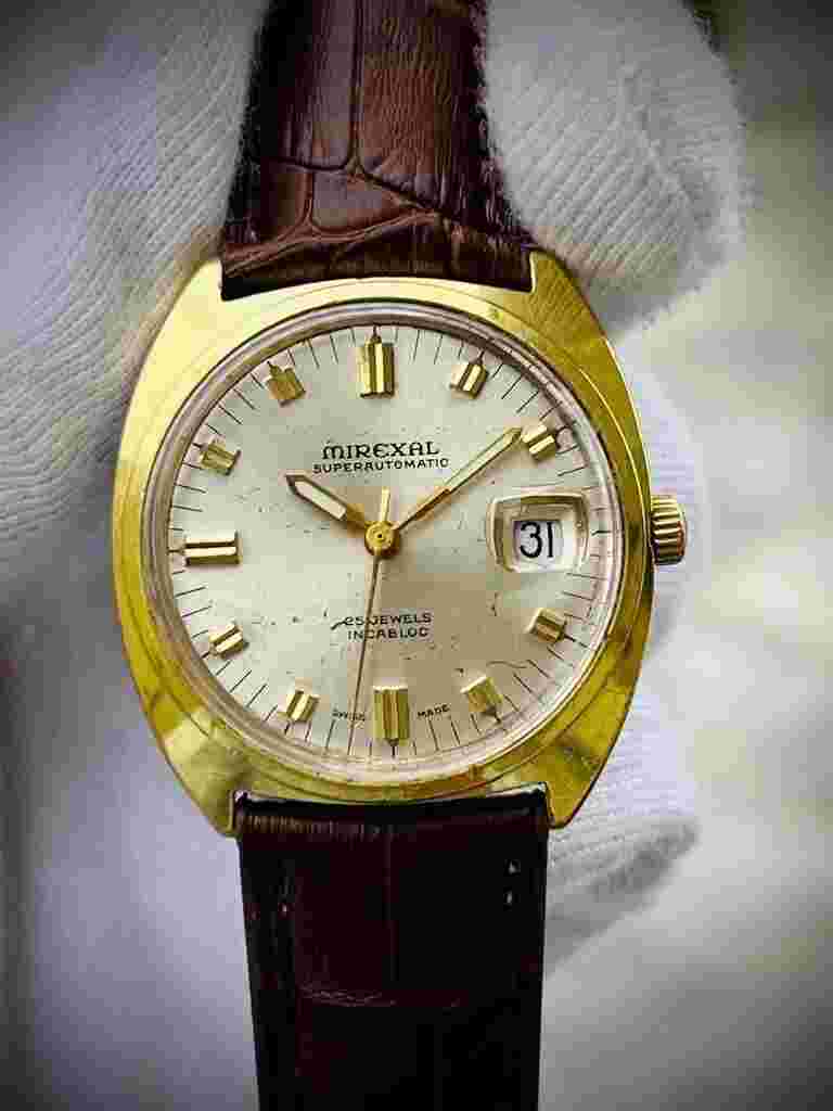 Vintage Mirexal Super Automatic 35mm Mens Watch, Swiss made