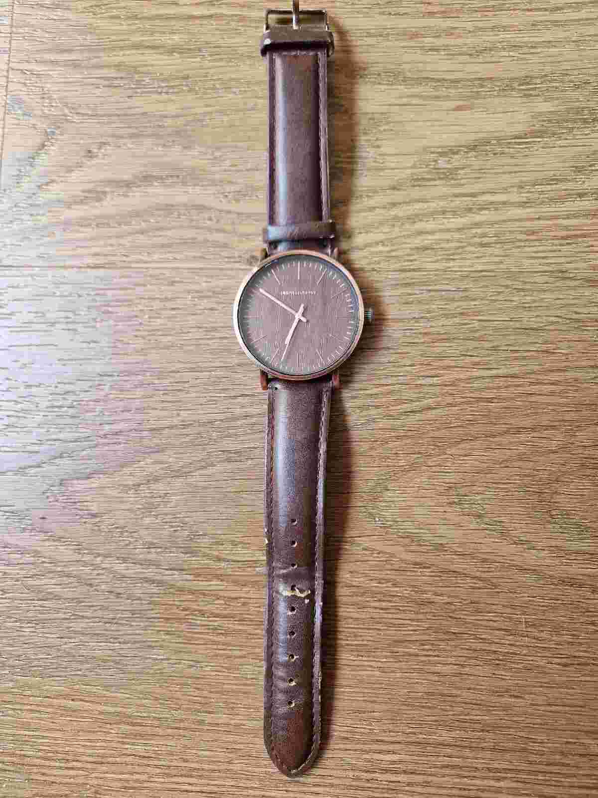 Unrvlld Spply ASOS Analog Watch in Brown Leather Mens