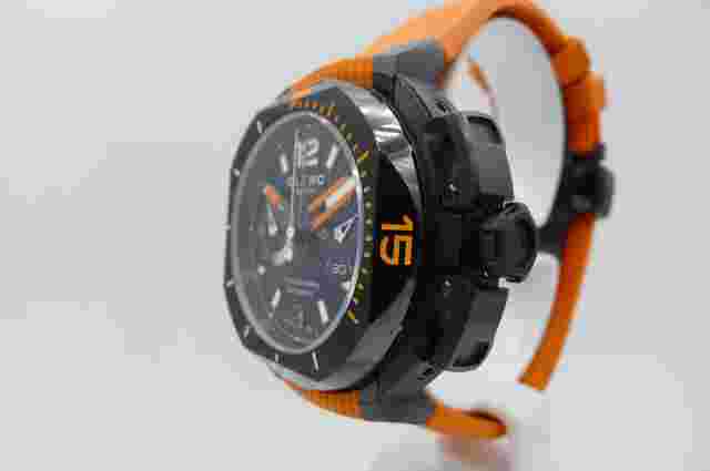 CLERC GENEVE HYDROSCAPH CENTRAL CHRONOGRAPH PVD STEEL 50MM SWISS 500M