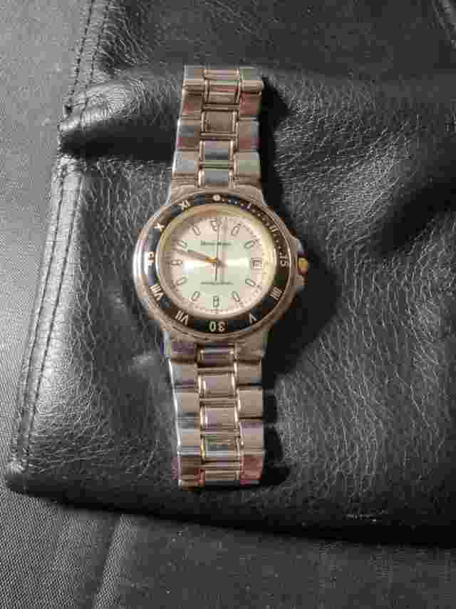 Hugo Maxx Watch Women Two Tone 18K Gold Plated Date Window New Battery 9/24