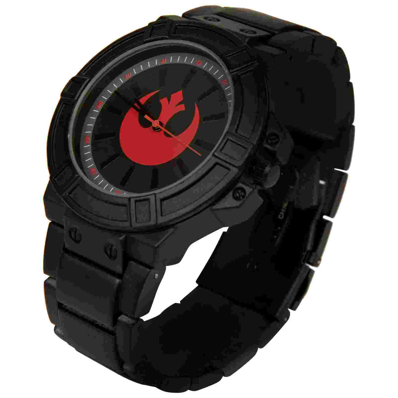 Star Wars Rebel Hope Symbol Watch Face with Black Metal Band Black