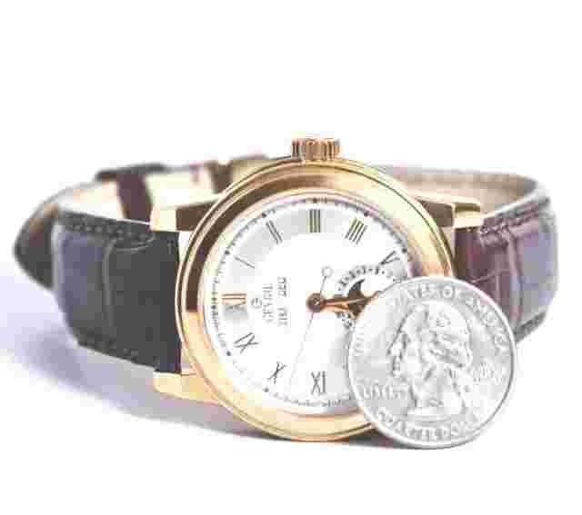 Gevril 18K Gold Moon Phase LIMITED EDITION 40/100 Leather Watch 000