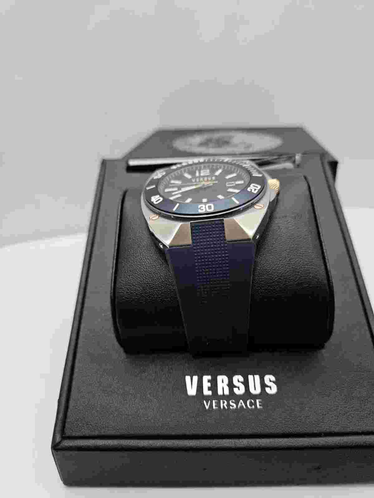 Versus Versace Mens Versus Reaction Stainless Steel 48mm Strap Fashion Watch