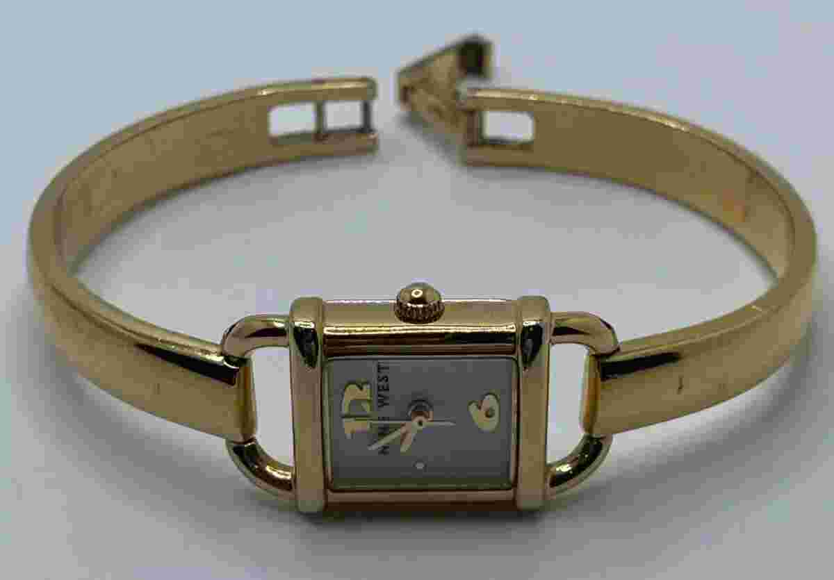 Nine West Watch Womens 17mm Case Quartz Three Hands Bangle Band