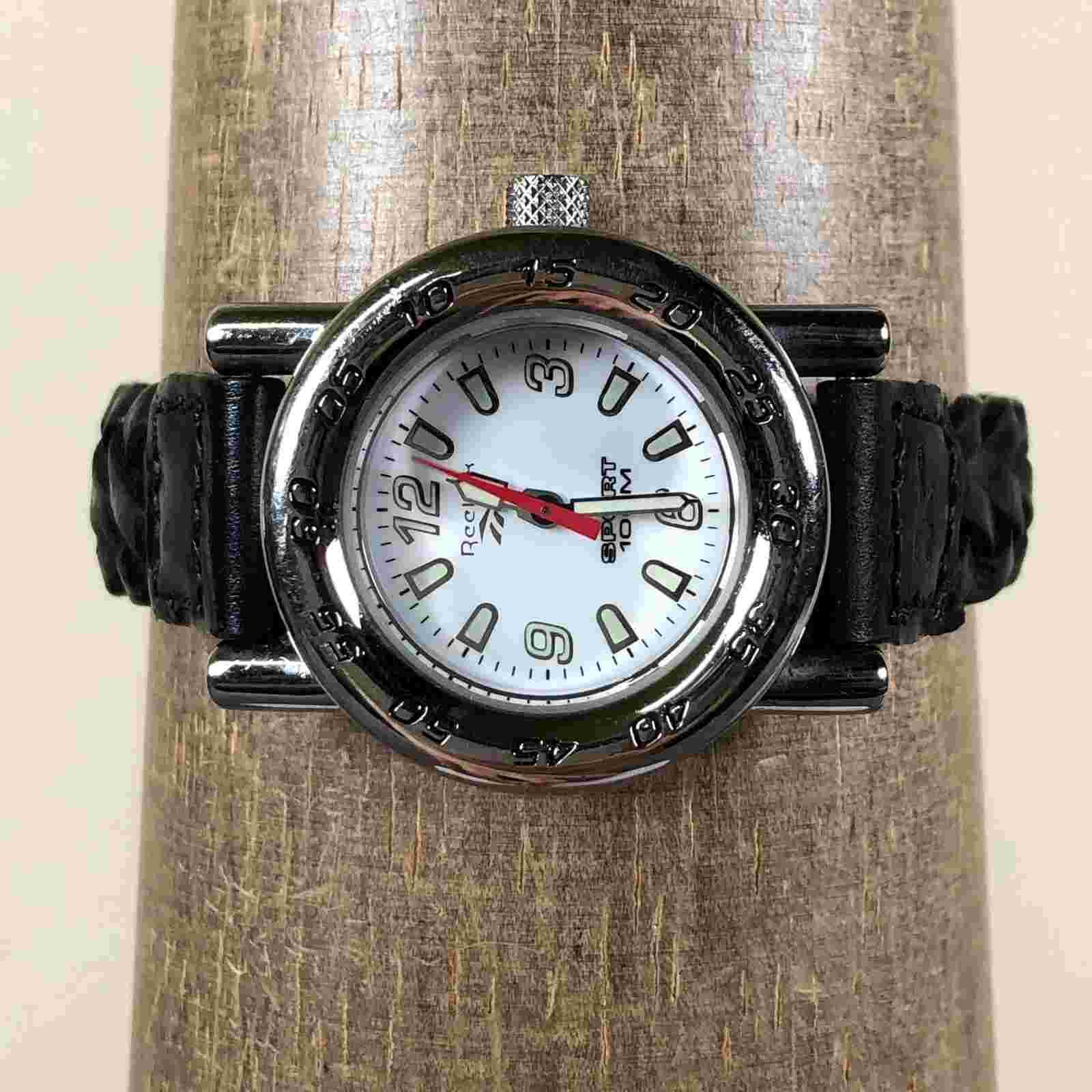 Reebok Women Sport Brown Leather Round Stainless Steel 29mm Quartz Watch 6 3/4"