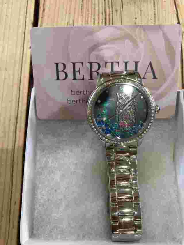 Bertha Madeline MOP Bracelet watch with stainless steel strap