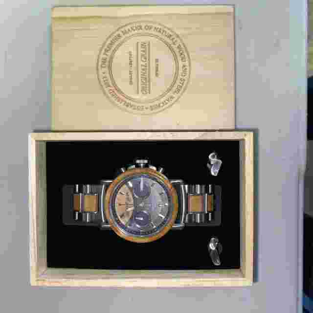 Men’s V2-Chrono- Burlwood Silver