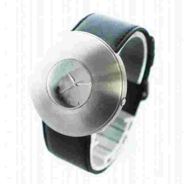 Jean Paul GAULTIER 6031-G08661 Watch Quartz UFO Round Logo Leather Belt Silver