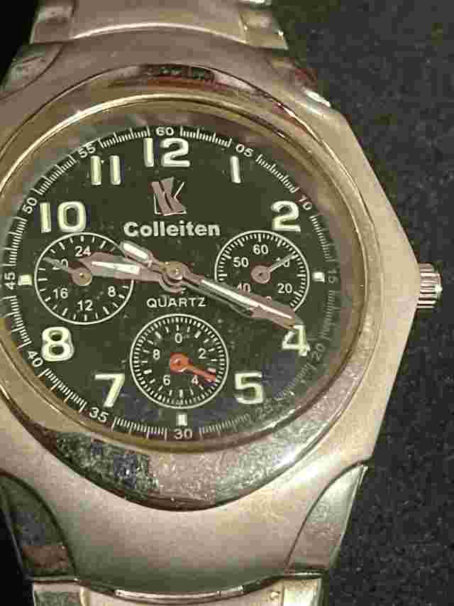 IK Colleiten Black Dial Stainless Steel Gents Watch. Not Tested